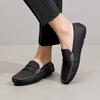 New Business Genuine Leather Loafers Shoes Casual Driving Shoes Men Slip On Fashion Flats Hand Sewn Thread Comfortable Moccasins