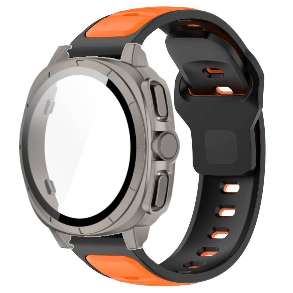 Silicone Band +Tempered Glass Case For Samsung Watch 7 40mm 44mm Strap Protector Cover For Samsung Galaxy Watch 7 44mm 40mm