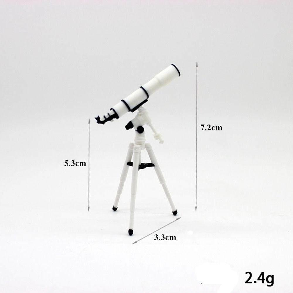 

1:12 Astronomical Telescope Model White Desktop Ornament Doll Home Decor Dollhouse Miniature Toys 1:20