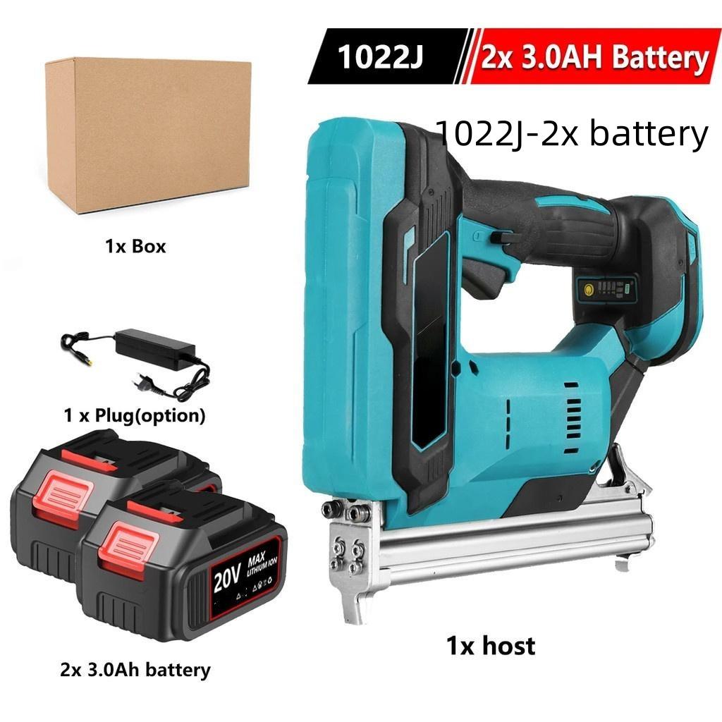 Straight U Staples Stapler Rechargeable Nailer Brushless Cordless Electric Nail Gun Portable Wood Working Tools