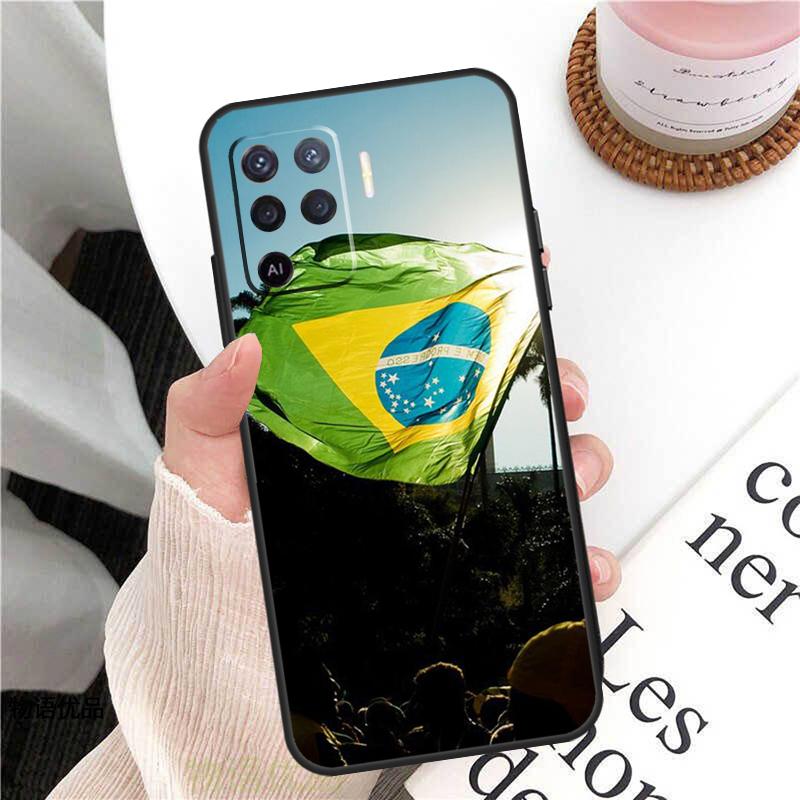 Brazil Brazilian Flag Case For Oppo A58 A5 Pro A15 A16 A17 A57 A77 A94 A74 A54 A76 A96 A40 A60 A80 A18 A38 A78 A98