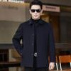 Cashmere Short Coat for Men, High-end Middle-aged and Elderly Dad's Clothing, Large Size Lapel Woolen Woolen Jacket, Buttoned Coat