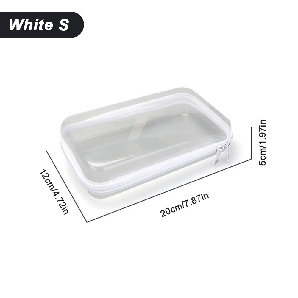 

ПВХ Прозрачная дорожная сумка для хранения Набор цифровых туалетных принадлежностей Косметическая упаковка Сумка для хранения одежды Обувь Сумка для хранения S белый