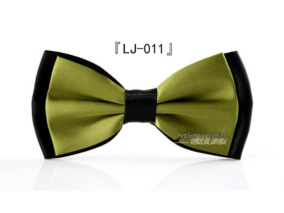 Men's Korean Style Color Block Bow Tie - Custom Business Casual & Formal Fashion Accessory