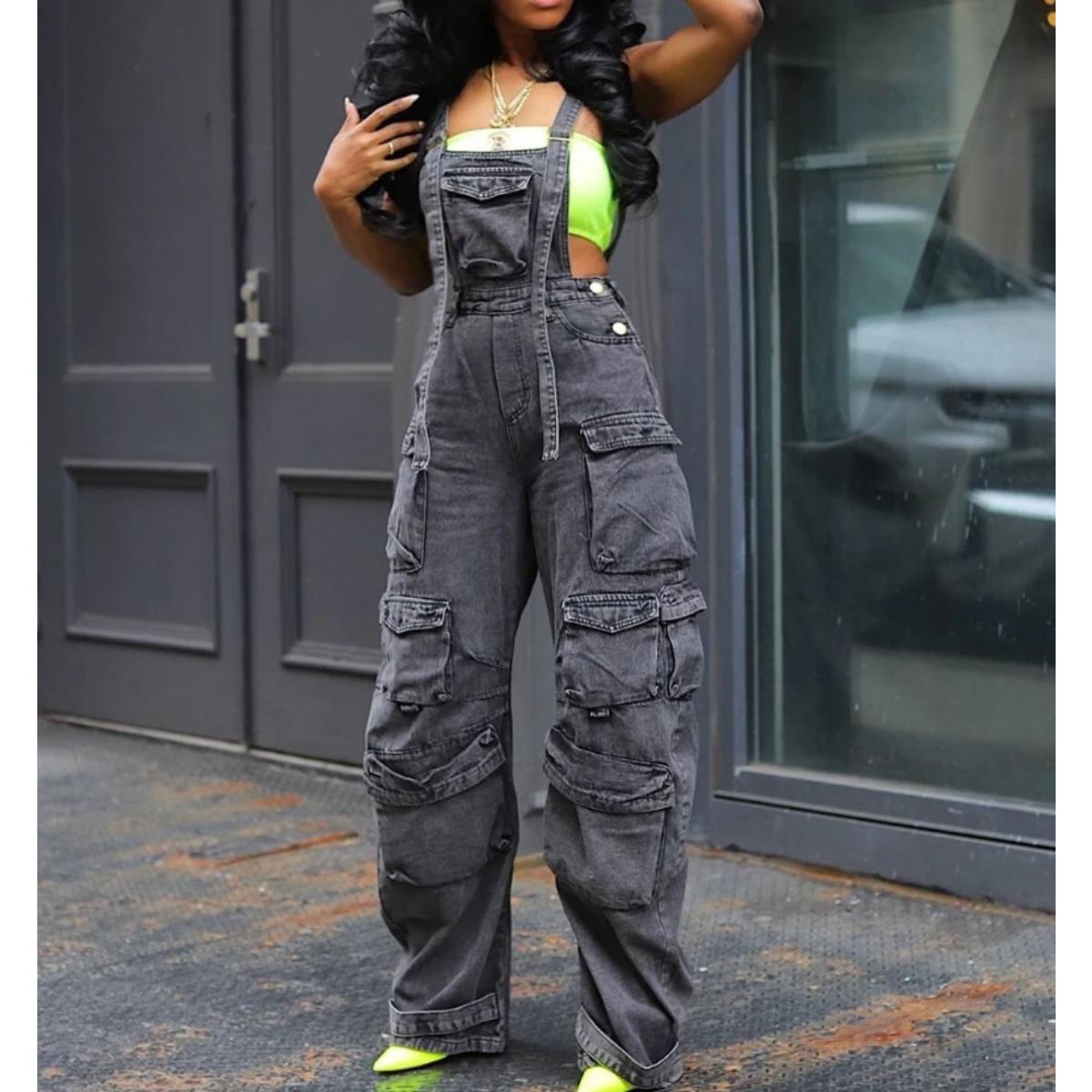 VIONA Jumpsuits Amerikāņu ielu stila ar