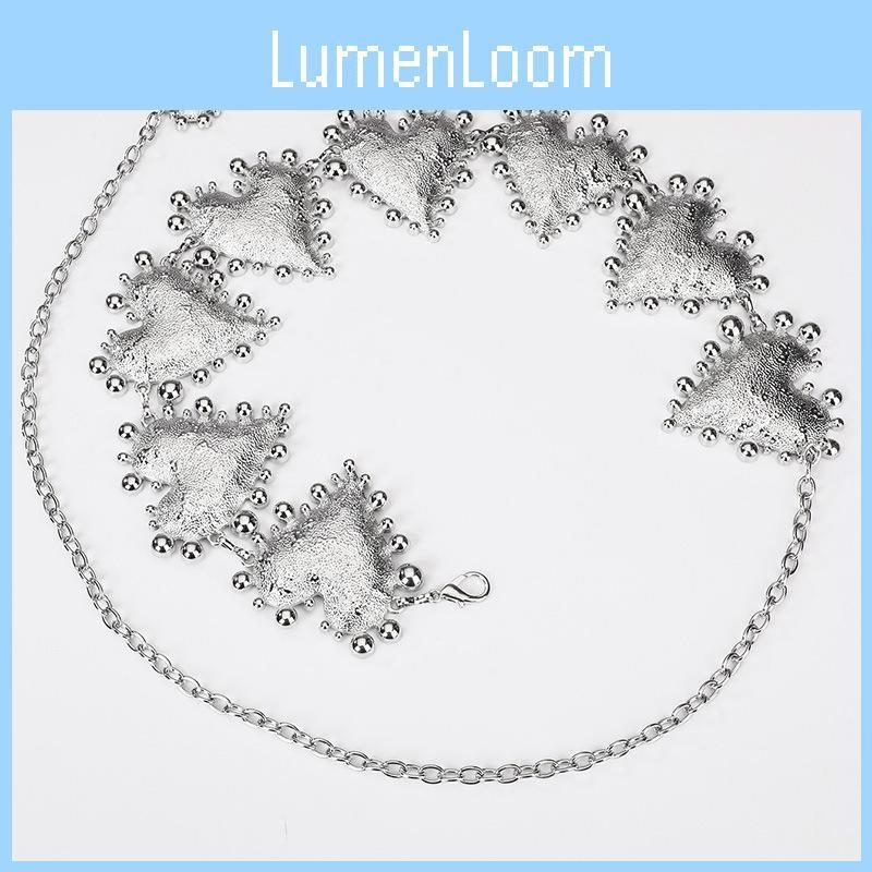 Silver And Gold Metal Waist Chain For Women Decorative Jewelry With Sculpted Details For All Seasons