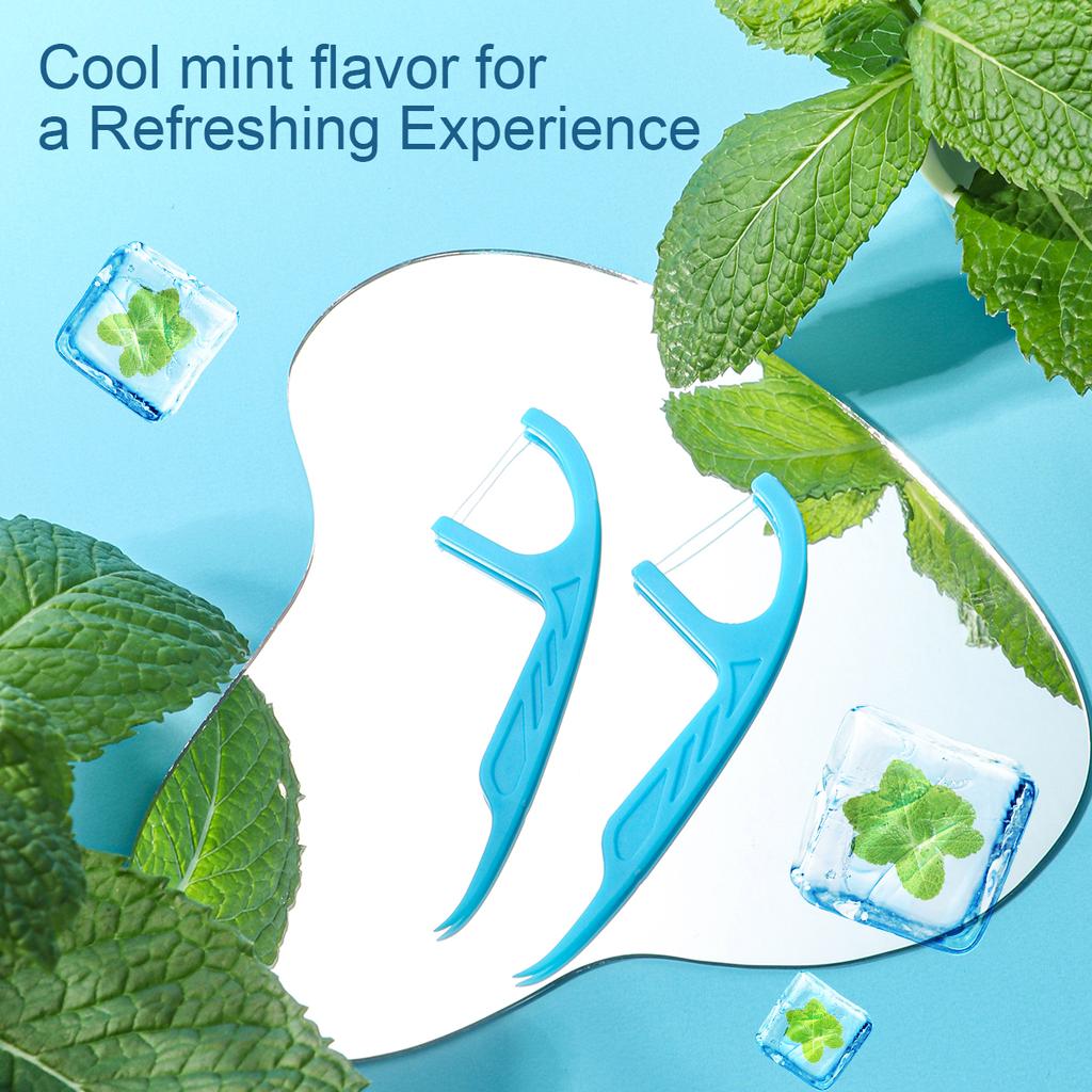 300/150/30 KS - Nová dentální nit s velkým ústem s mátovou příchutí, pomůcky pro mezizubní čištění