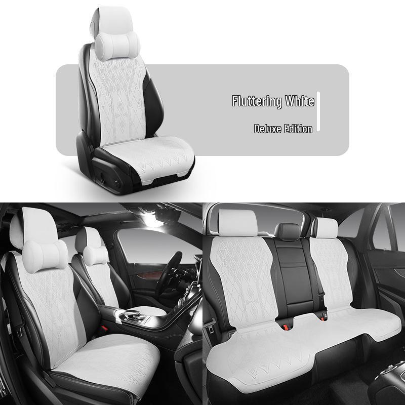Universal Suede Car Seat Cushion for Four Seasons - Fit for Corolla, Bora, Lavida (Five-Seat, Half-Wrap Style)