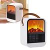 Portable Space Heater with Realistic Flame Overheat Protection Mini Electric Fireplace Heater for