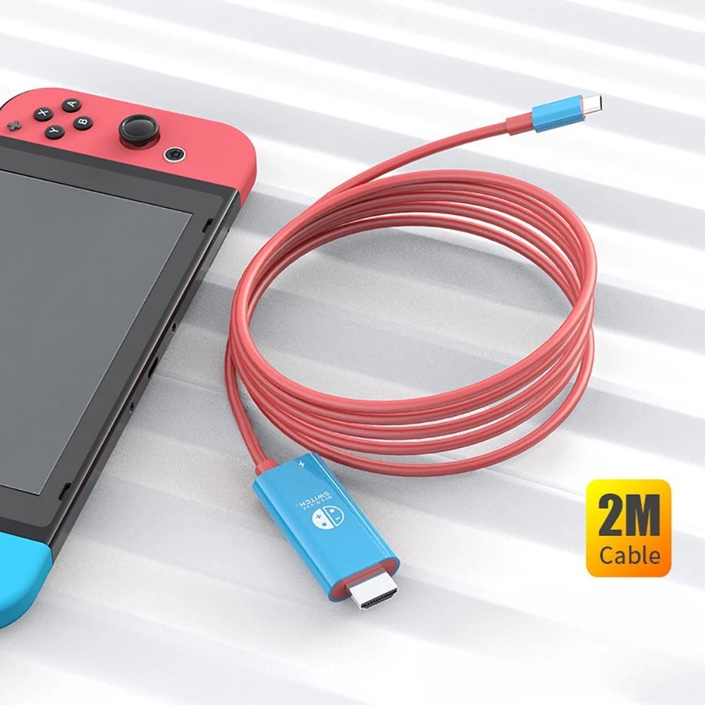 4K 1080P Type C To HDMI Cable for Nintendo Switch with 100W PD Charging Compatible with Laptop Tablet Mobile Phone Steam Deck