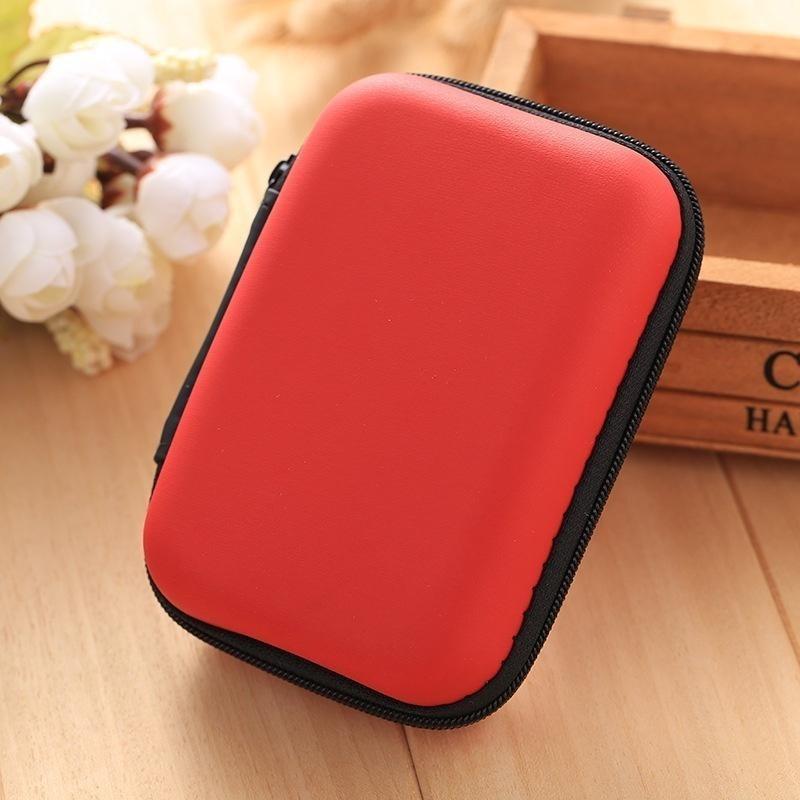 1 Pcs Earphone Wire Box Rectangle Data Line Cables Storage Box Case Container Organizer Coin Purse Box