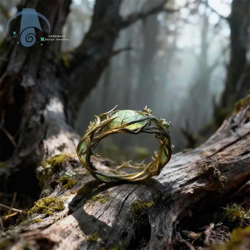 Geometric Gold Plated Ring Zircon Crystal Vine Branch Twig Design Elegant Luxury Minimalist Statement Jewelry for Women Fashion
