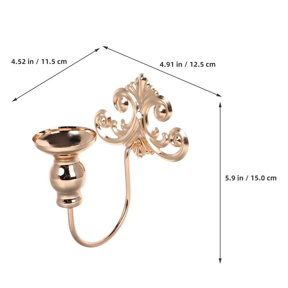 

2Pcs Vintage Metal Wall Holder Iron European Sconce Cups Decorative Wall Hanging Candlestick for Living Bedroom Dining