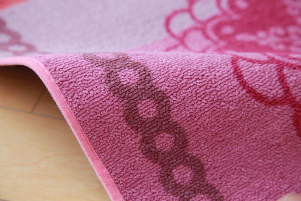 Ikehiko Desk Carpet Rug 1 Tatami Mat Girl Eiffel Pattern Pink 110 x 133 cm "Jenne" Approx.