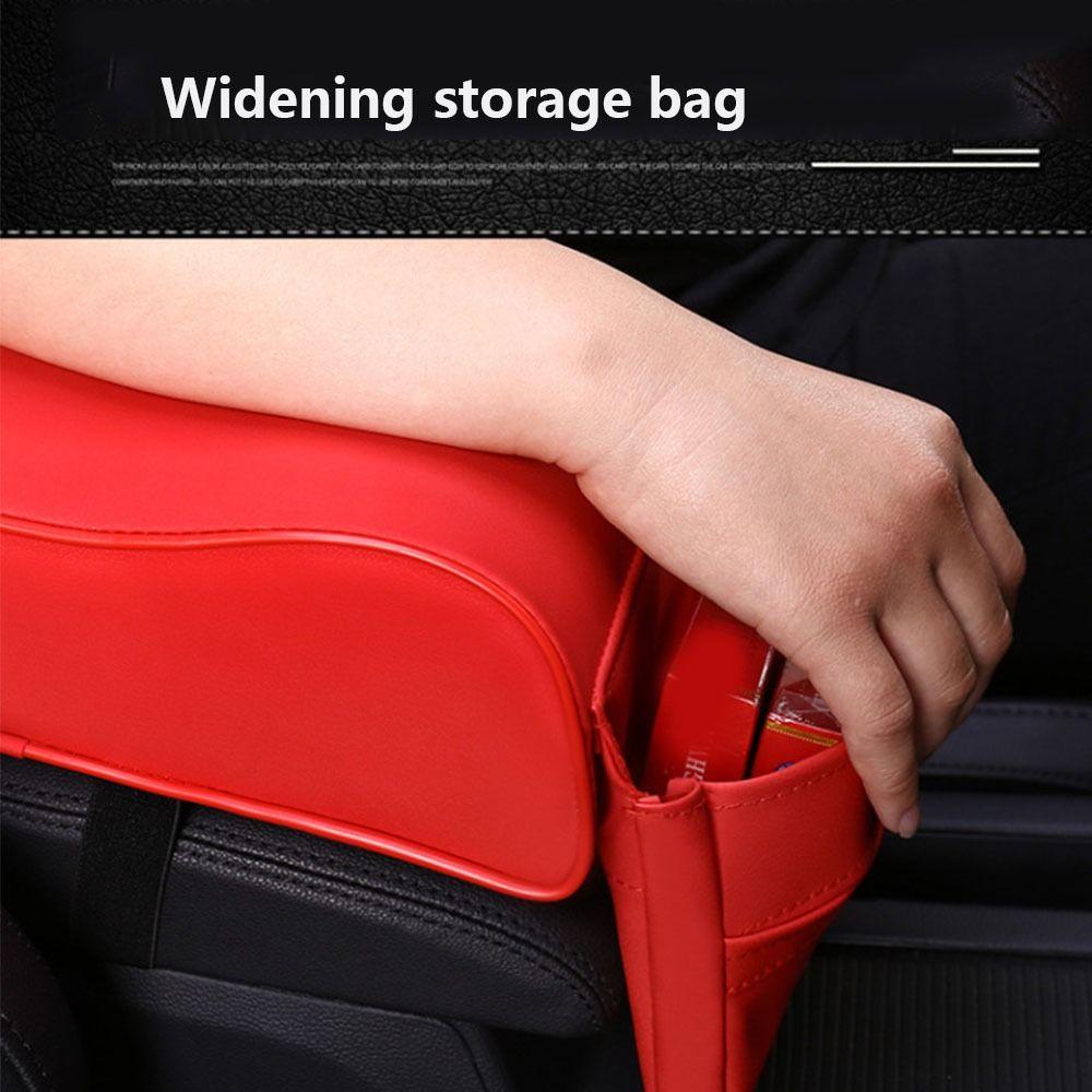 Leather Auto Protection Cushion Thicken Arm Rest Protector Mat Car Armrest Pad  Central Console