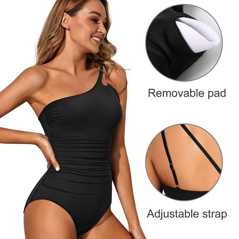 Women's One-shoulder One-piece Swimsuit Summer Swimwear