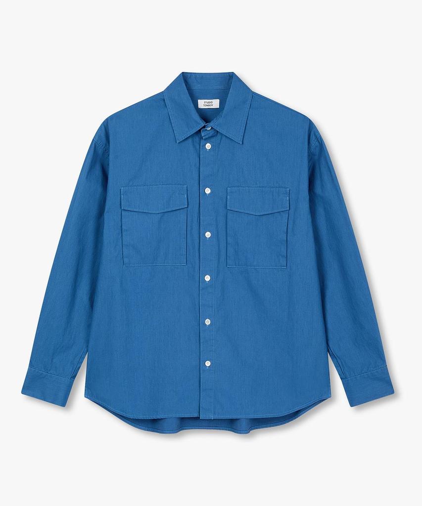 STUDIO TOMBOY [Men] Cotton Two-Pocket Shirt _Blue_9156321832