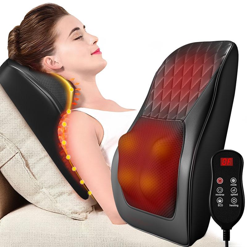 Nackkuddemassageapparat 3 hastighetsjustering Vibrationsvärmemassagemaskin kan användas för att slappna av axlar, nacke och ryggmuskler