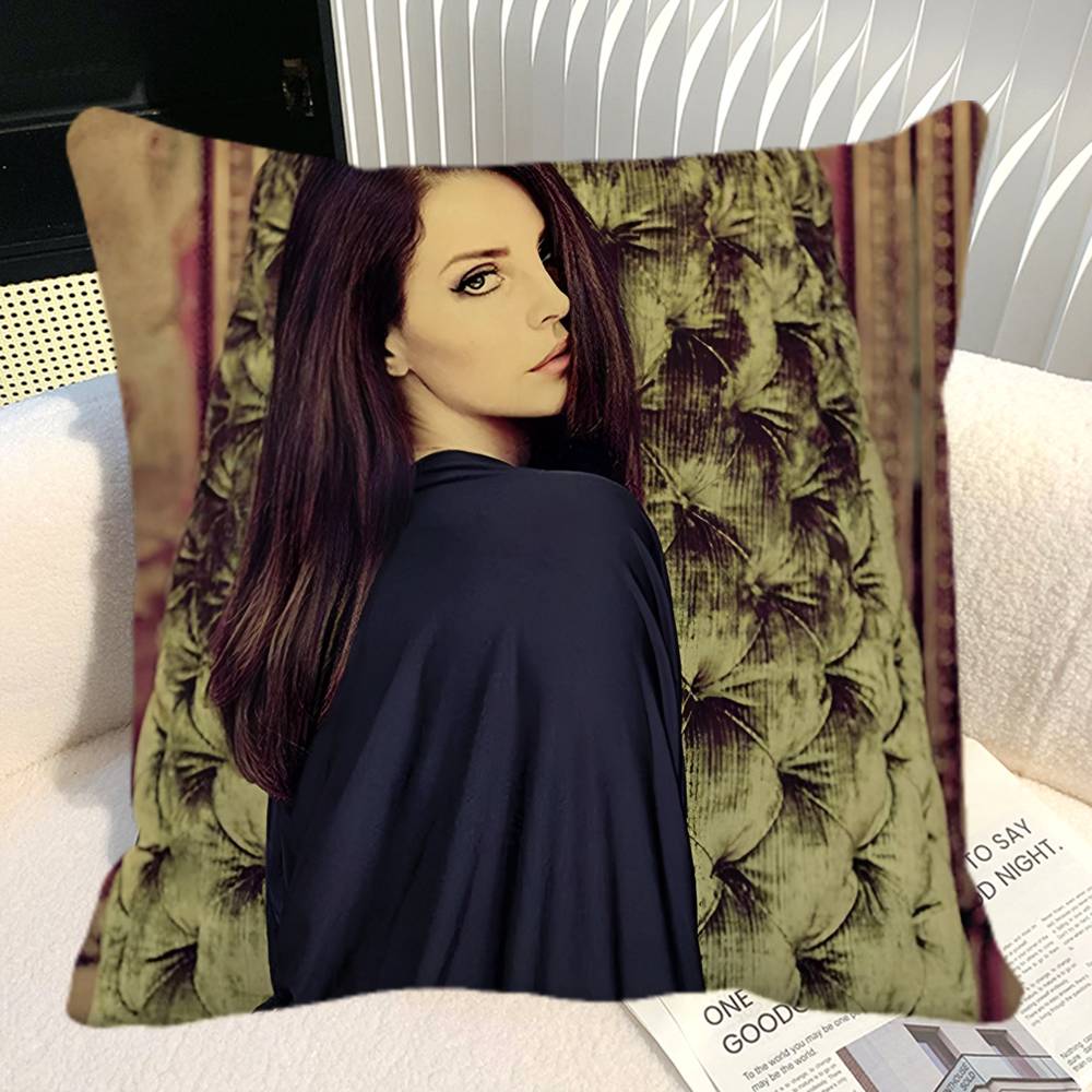 Nordische Vintage-Ästhetik Lana Del Rey Kissenbezug Quadratisches Kissen Schlafzimmer Sofa Freizeit Komfortkissen Auto Heimdekoration