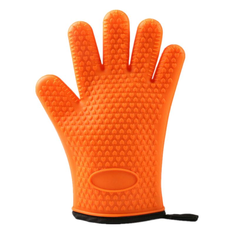 1Pc Heat Resistant Kitchen Glove Barbecue Grilling Glove Silicone BBQ Grill Oven Mitt Pot Holder Cooking Tool