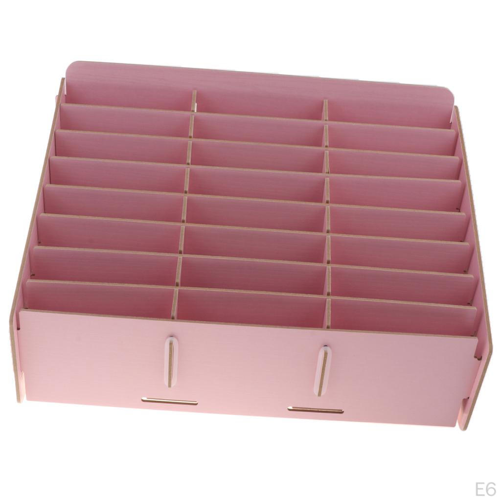 Phone Management Storage Box Made of Wood Creative Desktop 24