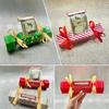Christmas Candy Cash Pull Box Interactive Money Gift Holder with Ribbon Festive Novelty Cash Present Box for Family Friends