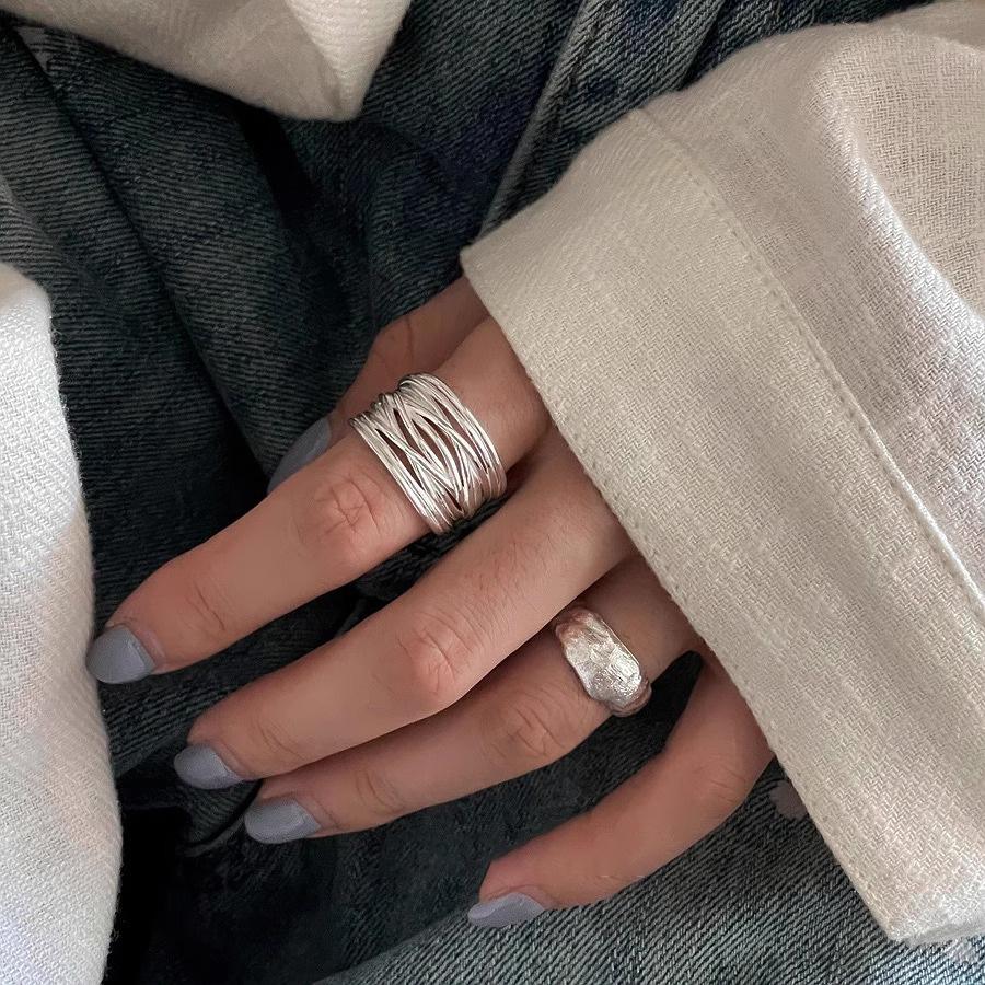 Vintage Korean Trendy Multilayered Wire Wrapped Ring For Women Perfect For Hip Hop Style