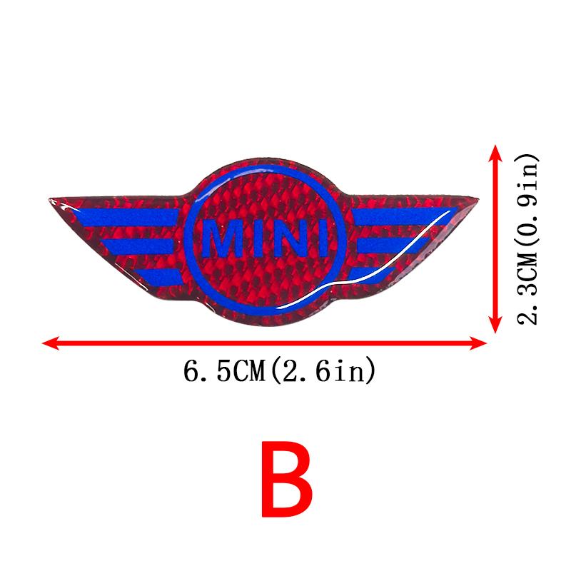 1Pcs Car Styling Steering Wheel Emblem Badge Stickers For MINI Cooper Countryman One S JCW R53 R55 R56 R50 R52 F56 F60 F54 F55 gzpxv22
