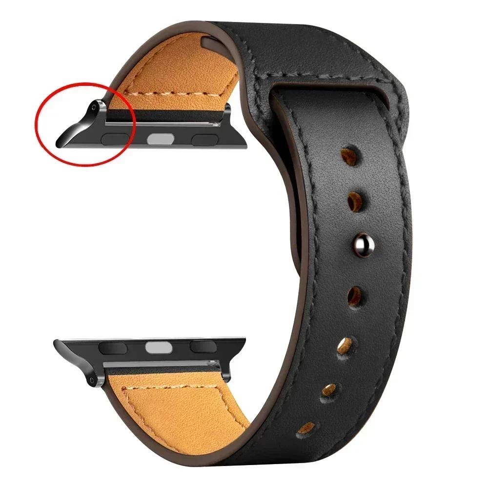Sport Loop Leather Band For Watch Straps 41mm/45mm 42mm 46mm 40-44mm Bracelet iWatch Series 10 9 8 7 4 5 6 Se Ultra 2 49mm