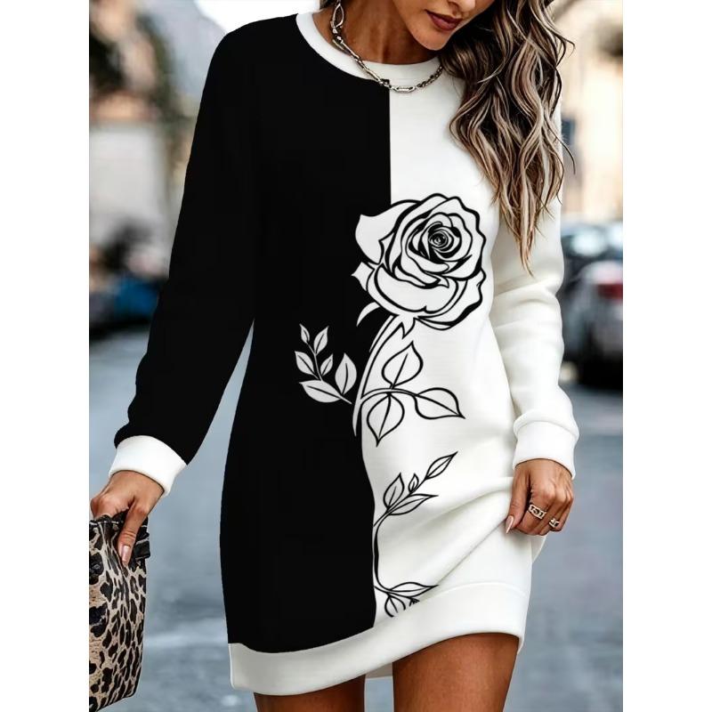 Women's casual fashion long sleeve short skirt