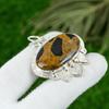 Bauxite Gemstone Art Deco Anniversary Wife Pendant Jewelry 925 Sterling Silver