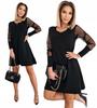 Women's Trapezoid Dress Tulle Sleeves Polka Dots