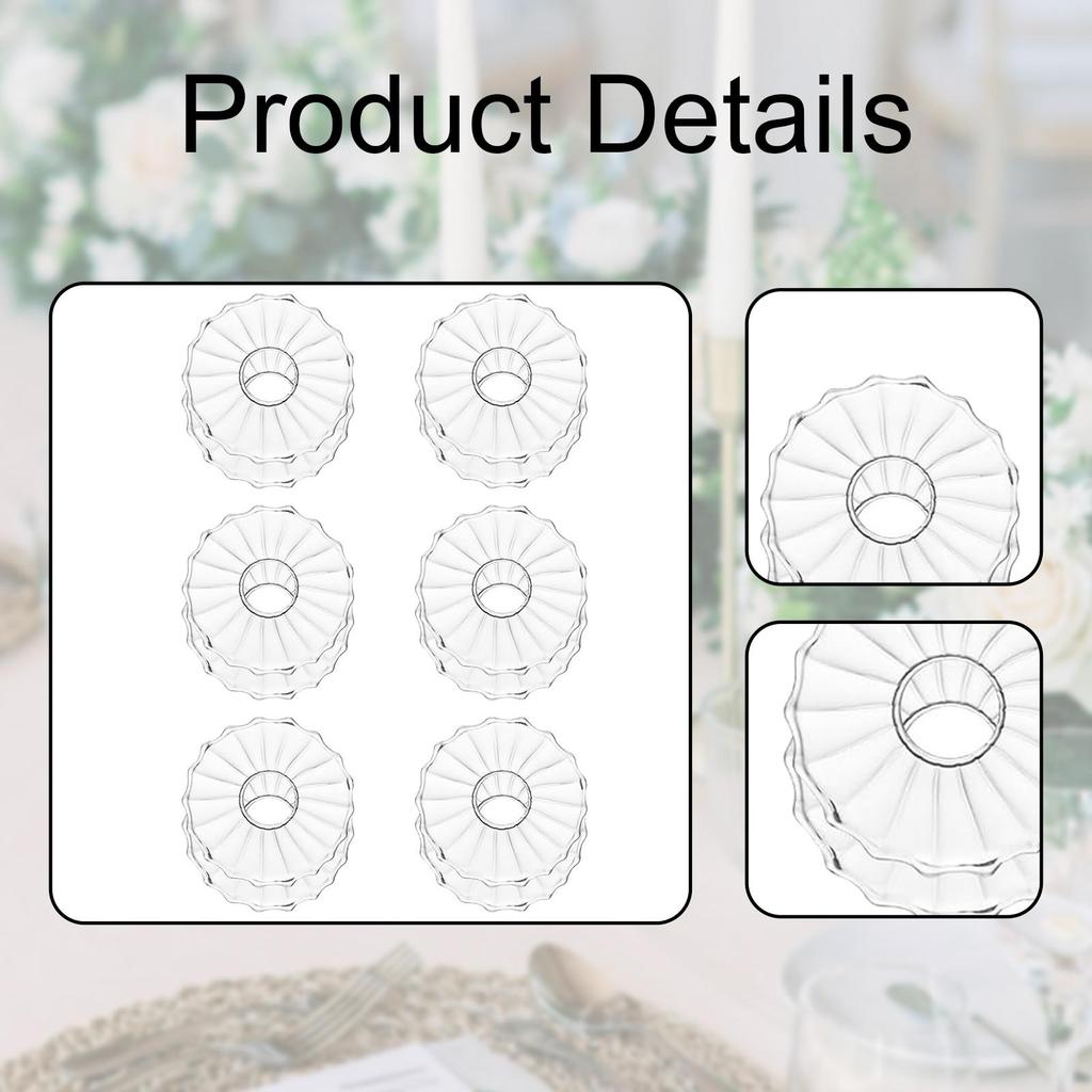 6x Candle Drip Guard Conical Candle Drip Guard Catcher Rings for Household