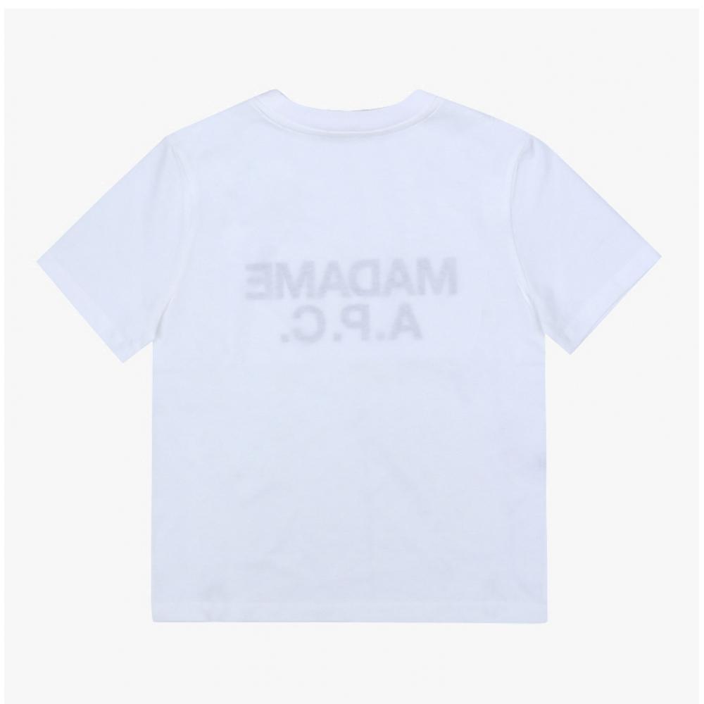 A.p.c Damen S Cropped T-Shirt Aab Weiß F26559