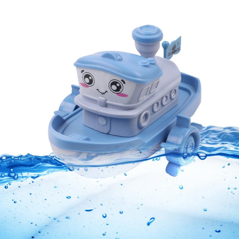 Swimming Beach Game Bath Playing Toys Cartoon Ship Toy Baby Bath Toys Clockwork Boat Wind Up Toy