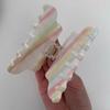Rainbow Cloud Acetic Hair Claw Colorful Rainbow Hair Clip Personality Stripe Shark Clip  Party