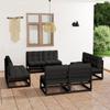 Day and Night - Day and Night Garden Furniture Set 8 Pieces and Cushions Solid Pine Wood