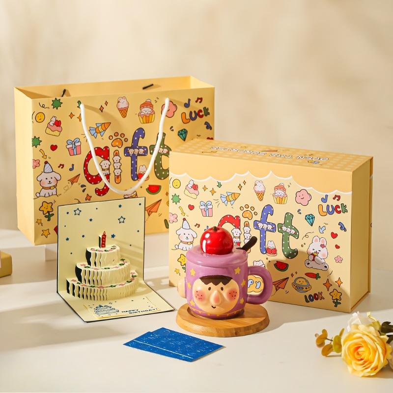 Funny and Creative Mug Couple Cup Ceramic Cup Girls Water Cup Birthday Practical Gift Souvenir for Girlfriends