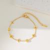 Square flower necklace women's light luxury niche high sense collarbone chain Internet celebrity four-leaf clover accessories tide