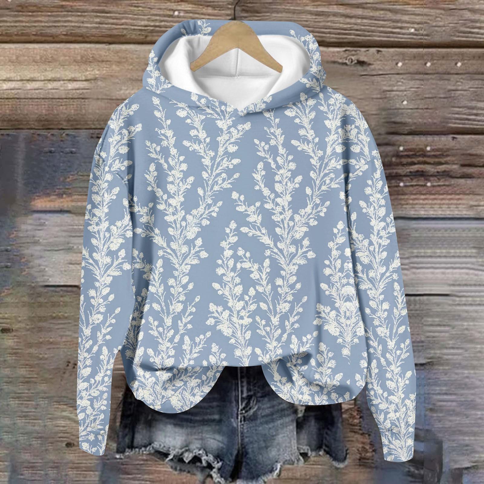 

Женские толстовки с длинным рукавом, толстовки, одежда для девочек-подростков, повседневные свитера, пуловеры, модные повседневные универсальные повседневные толстовки, топы L синий