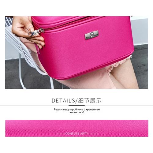 Portable Professional Makeup Case Large Capacity, Waterproof Travel Cosmetic Organizer With Lock