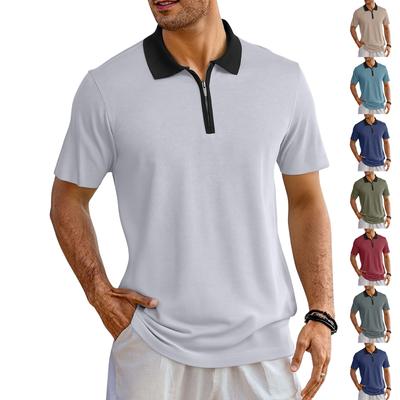 Summer Men's Loose Casual Short-sleeved Shirt With A Lapel Breathable Sports Top