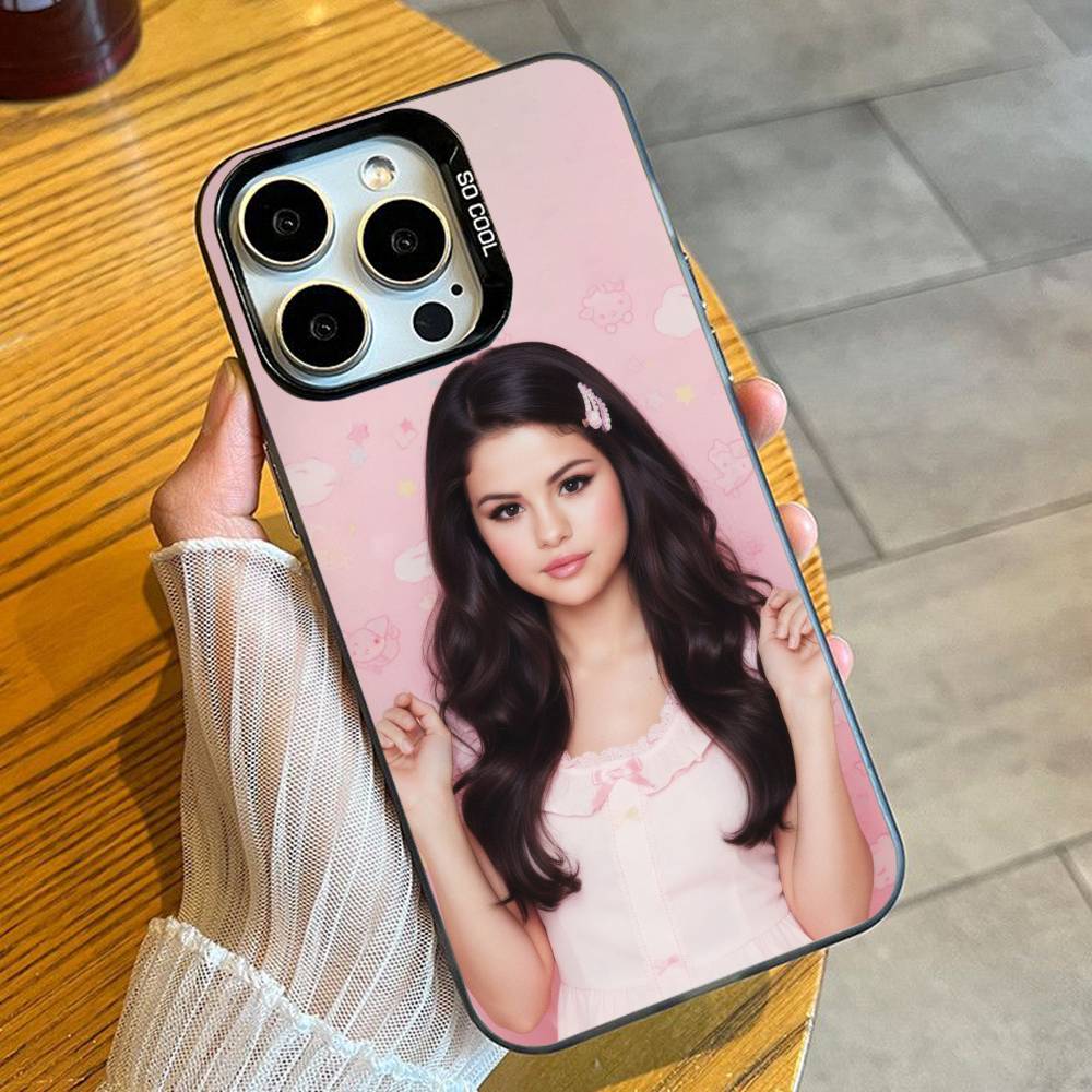 Selly S-SelenaS G-Gomez Phone Case For iPhone 16 17 15 14 12 13 Pro Max Black Candy Matte Shockproof Cover