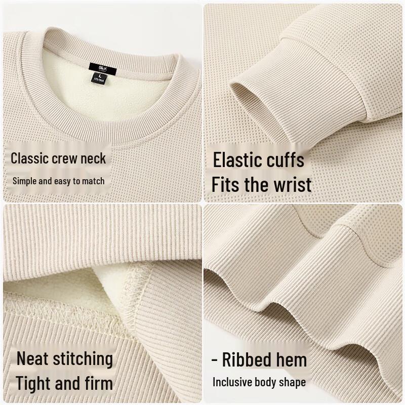 Baleno Men's S&K Fleece-Lined Round Neck Sweatshirt