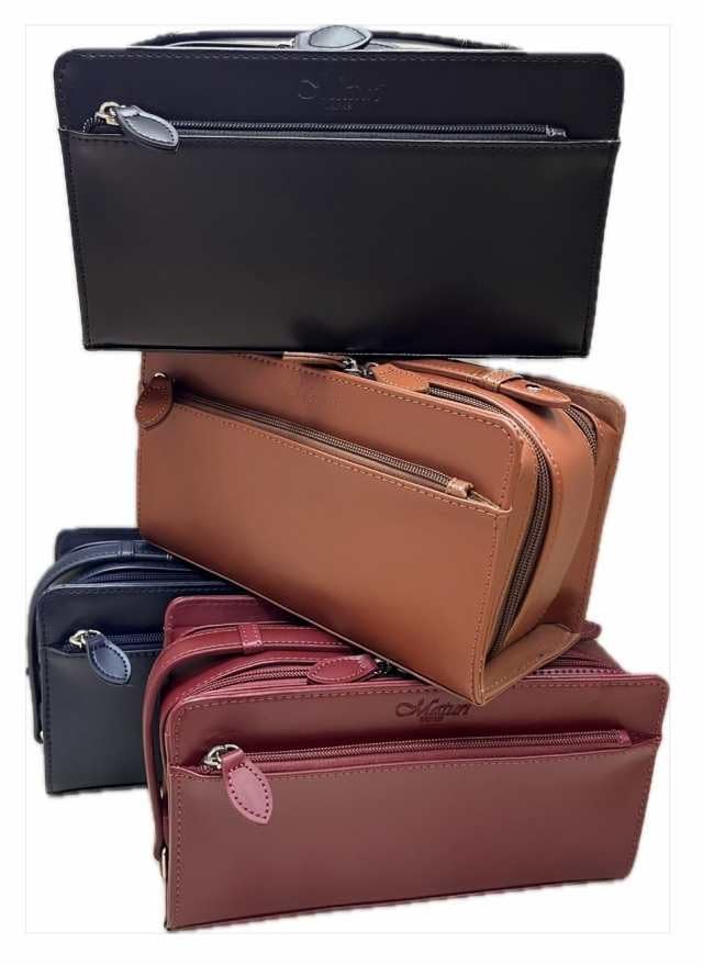 [Maturi] Cordovan Second Bag, Horsehide and Cowhide Leather, Double Zipper, MT-42 WINE, Regular Price: 39,800 Yen