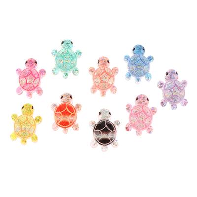 2ks Mini Turtle Zahrada Mikrokrajina Řemesla z pryskyřice Drobné miniatury želv Domácí dekorace Ozdoby Dárek