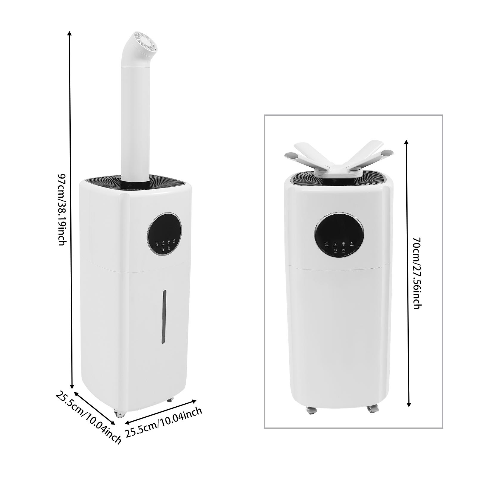 

Humidifiers for Large Room Whole House Humidifier for Home 5.5Gal Cool Mist Top Fill Humidifier 21L 2000ML/H Dual 360° Nozzles US белый