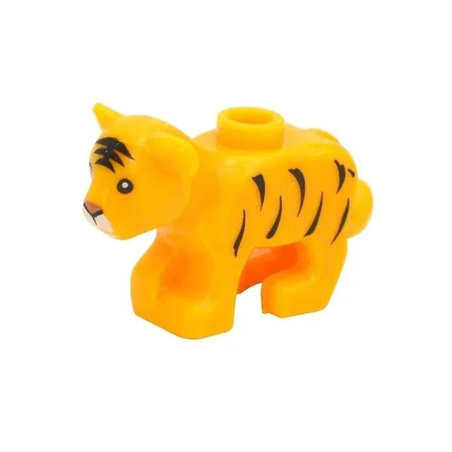 City Animal Building Block Figures Eagle Owl Goat Crocodile Dog Lion Cheetah Parrot DIY Farm Street View Accessories Bricks Gift