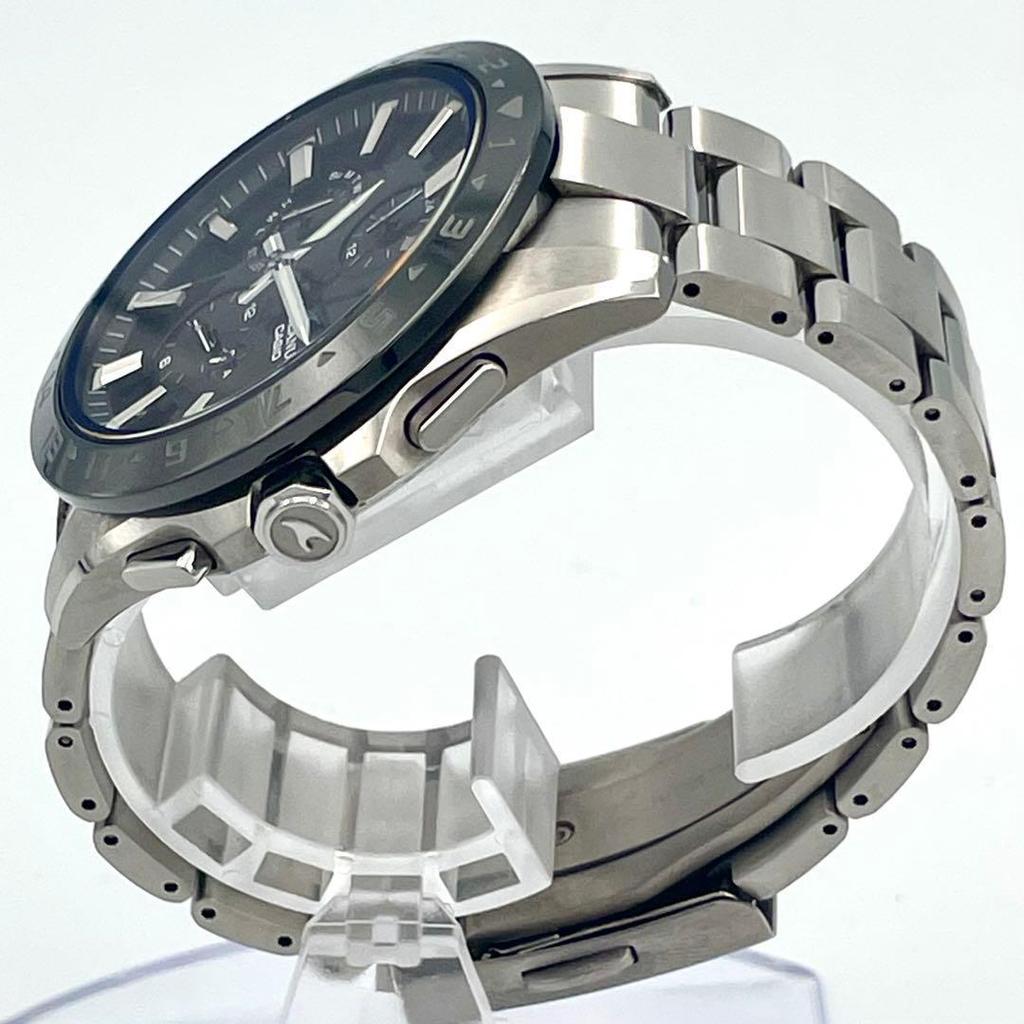 Used Beautiful condition OCEANUS Manta Radio Solar Titanium OCW-T3000A