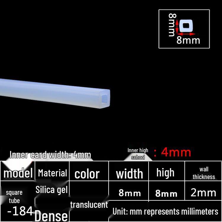 High-Temperature Resistant Silicone Square Tubing: Durable, Customizable, Aging-Resistant Rubber Sheath and Hollow Sealing Strip.